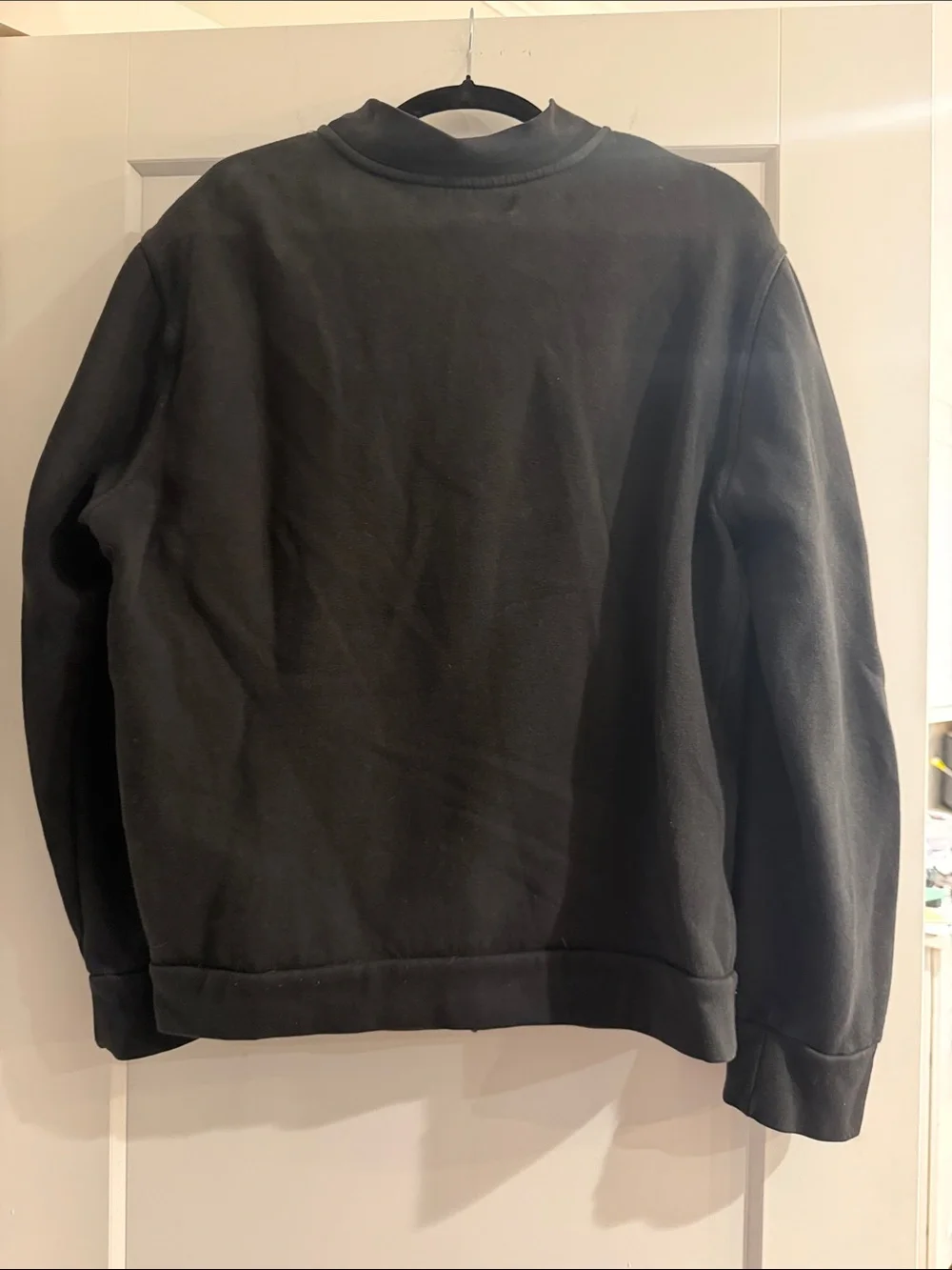 Men's Truth & Substance Black Quilted Zip-Front Sweater Jacket